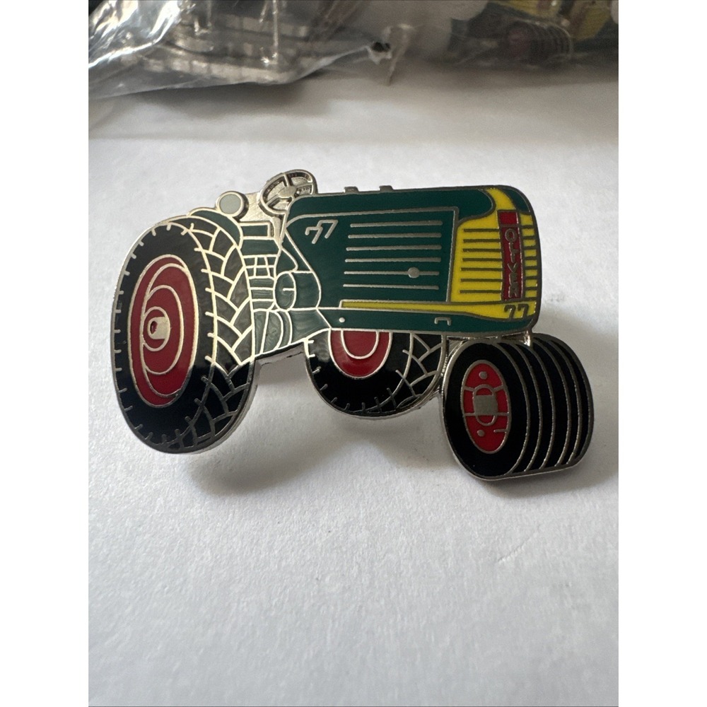 Oliver 77 Farm Tractor Hat Lapel Pin Great  Color Collectible